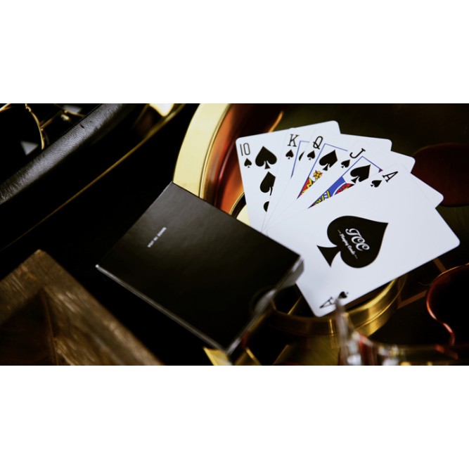 Bài ảo thuật TCC Black playing cards CAO CẤP CHÍNH HÃNG USA - Tặng kèm Combo Gaff trong hộp bài ( Mystery Shop)