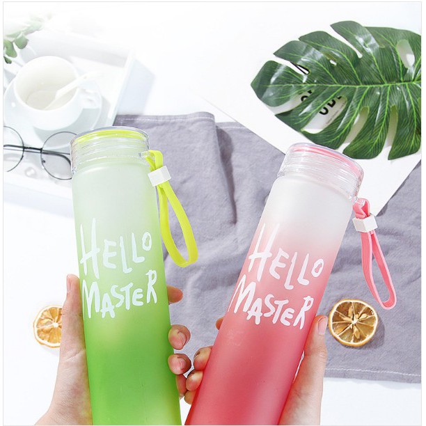 Bình Đựng Nước Hello Master 480ml Chất Liệu Thủy Tinh