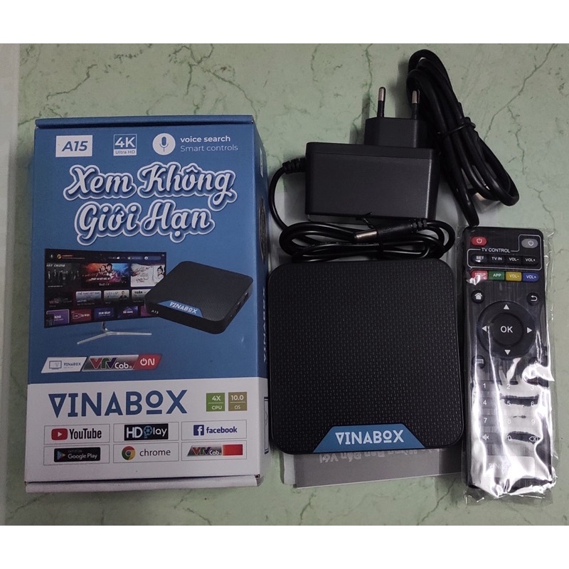 ĐẦU THU TV BOX ANDROID 10.0 CHÍNH HÃNG VINABOX A15 2021 CHẤT LƯỢNG TỐT