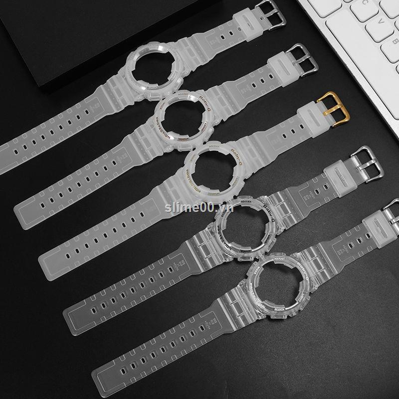 Dây đeo đồng hồ nhựa trong suốt thay thế cho Casio BABY-G BA 110 111 112 120 130