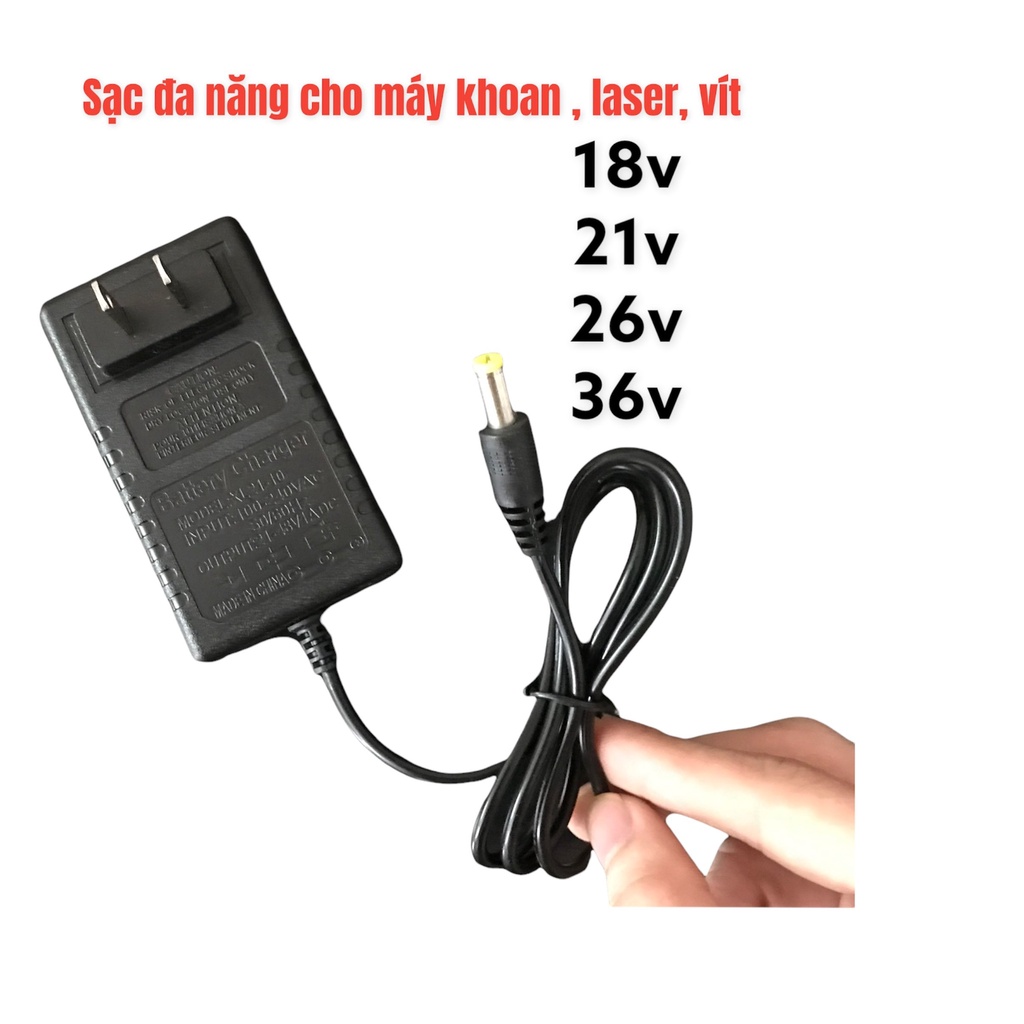 Sạc pin cho máy khoan pin 18v 24V 26V 36V MKT,HTC,DW sạc đa năng