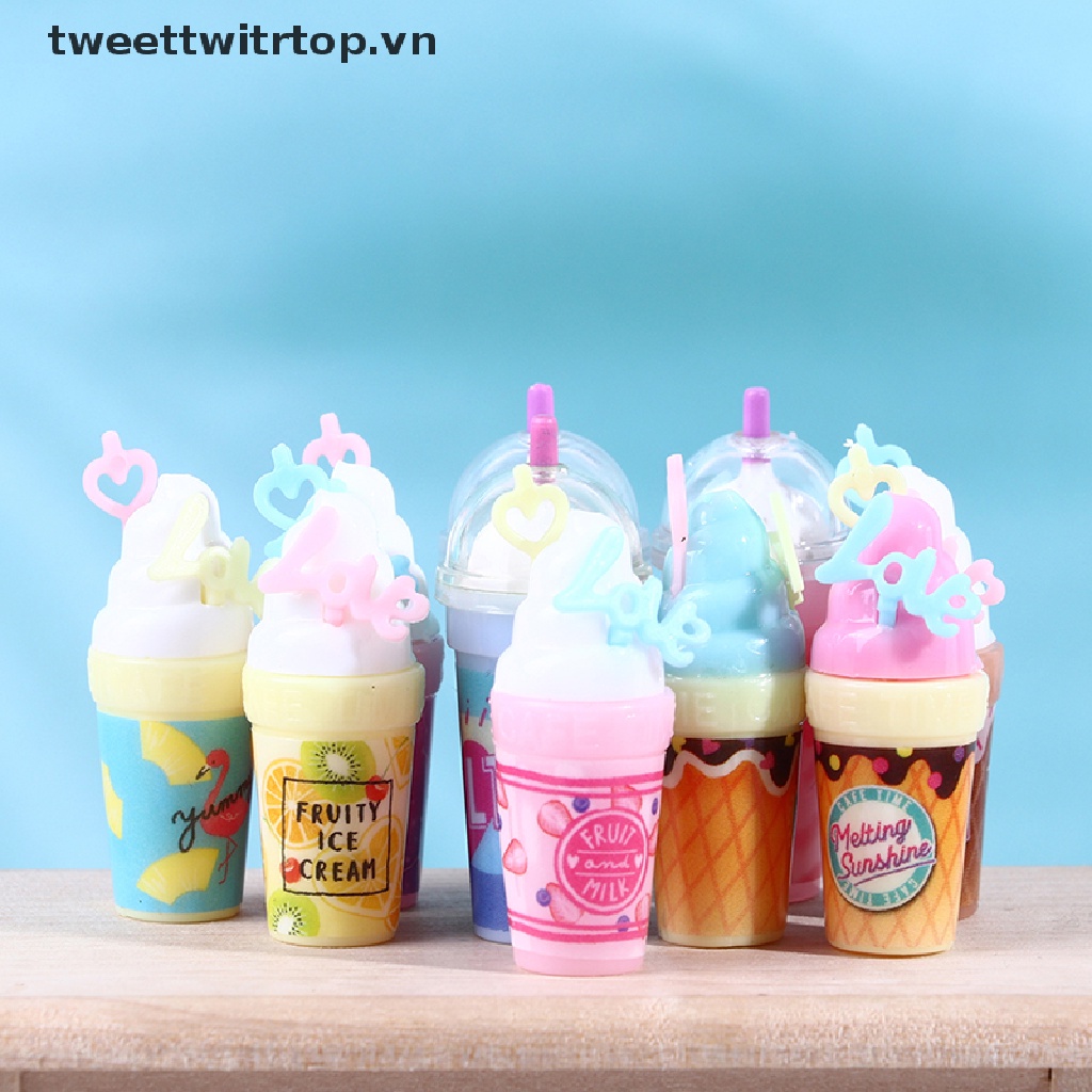 1 / 4 Ly Nước Ép Trái Cây Mini Tỉ Lệ 1 / 12 Trang Trí Nhà Búp Bê