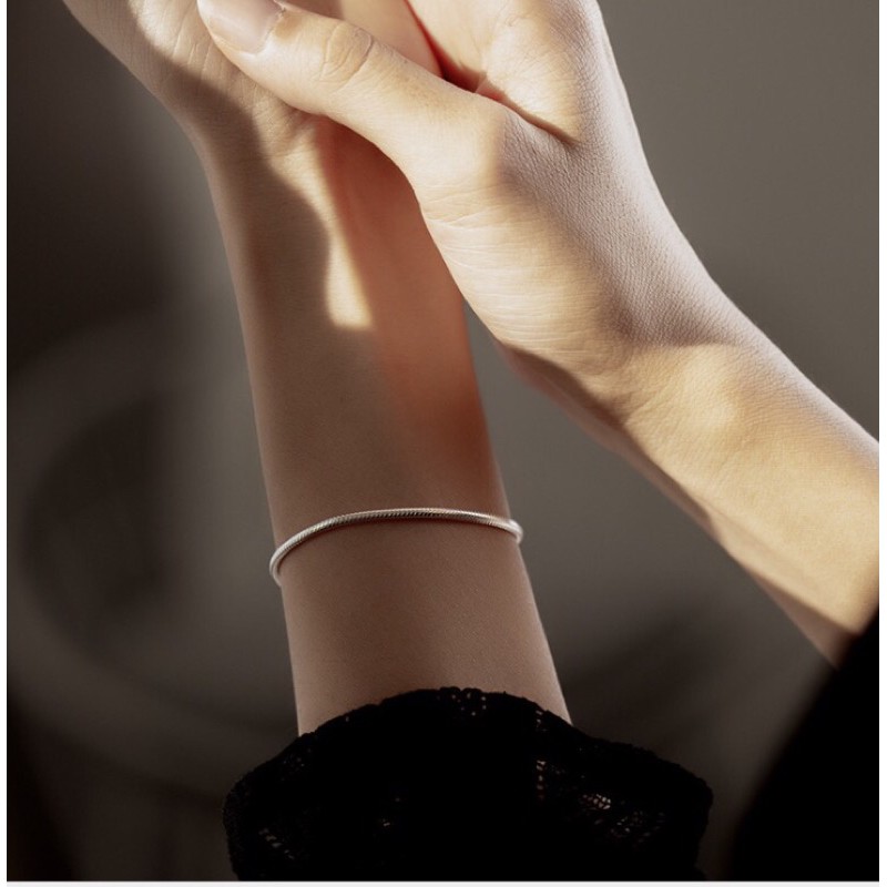 [ freeship ] Lắc tay bạc s925 đơn giản, độc đáo dành cho cả nam và nữ.