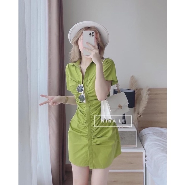 Đầm sơmi nhúng nẹp bigsize (55-90kg)