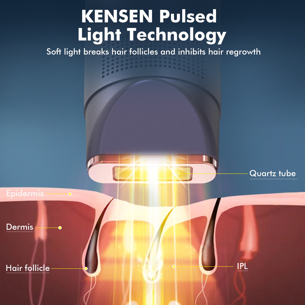 Đèn Thạch Anh IPL Tẩy Lông Toàn Thân Không Đau Trực Tiếp