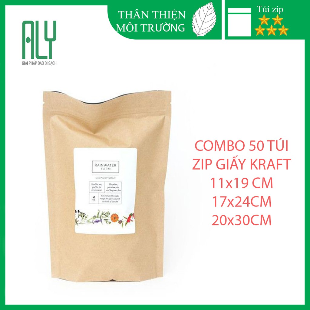 Túi Zipper Hai Mặt Kín Đáy Đứng (Combo 50c)