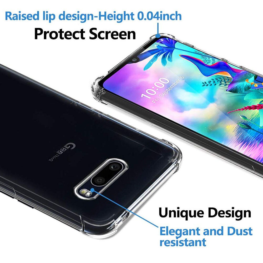 Ốp điện thoại mềm trong suốt có đệm khí bảo vệ cho Lg G8X Thinq V50S Thinq