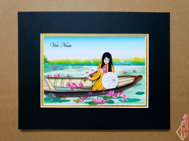 Tranh giấy xoắn lưu niệm