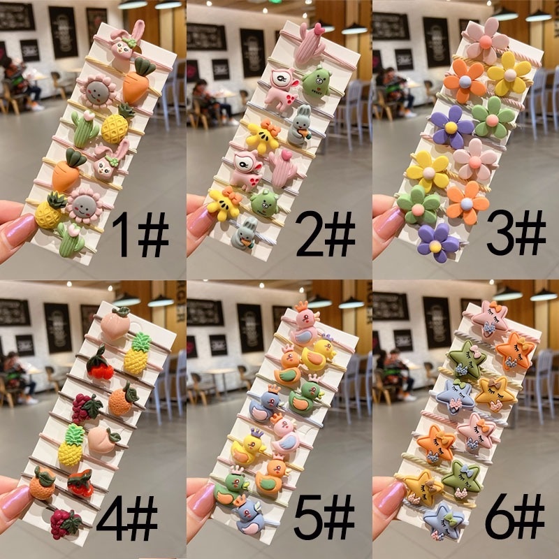 Dây Buộc Tóc Cao Su Họa Tiết Hoạt Hình Dễ Thương Cho Bé