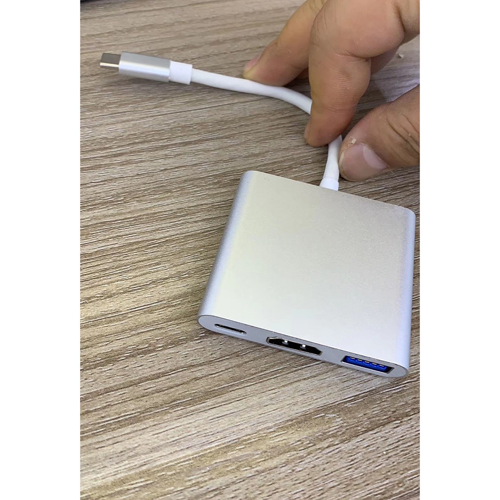 [Monika Shop] Usb Type-C To USB-C 4K HDMI USB 3.0, 3 trong 1, hỗ trợ Samsung MHL
