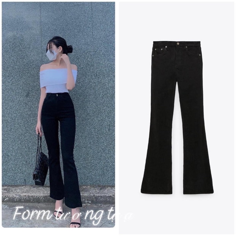 Quần Zara skinny nhung dáng dài săn sale