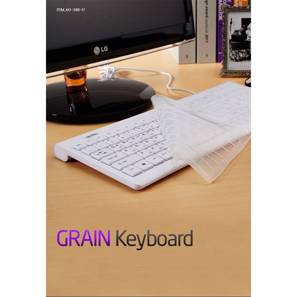 Bàn phím có dây văn phòng - Grain Keyboard Actto KBD-37 Màu Trắng