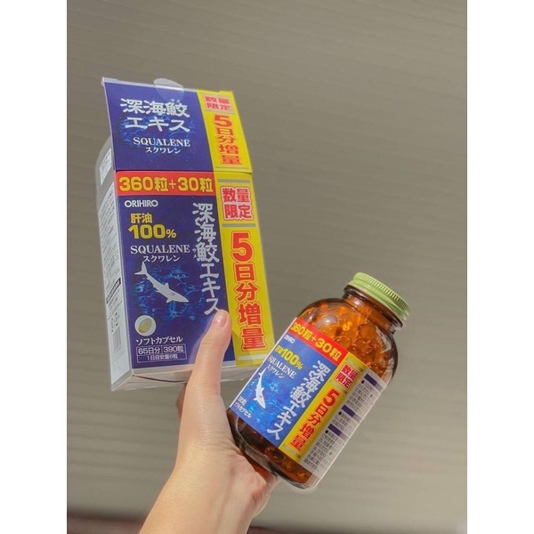 Sụn Vi Cá Mập Squalene Orihiro Nhật Bản 360 viên bổ mắt, xương khớp và tim mạch.