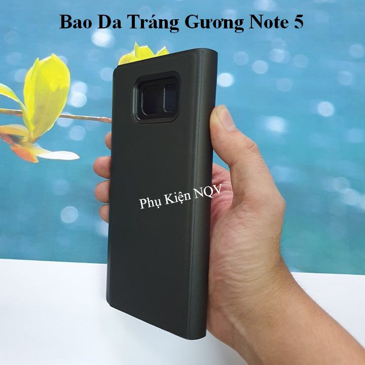 Note 5|| Bao Da Clear View Standing Samsung Note 5 - Pk NQV