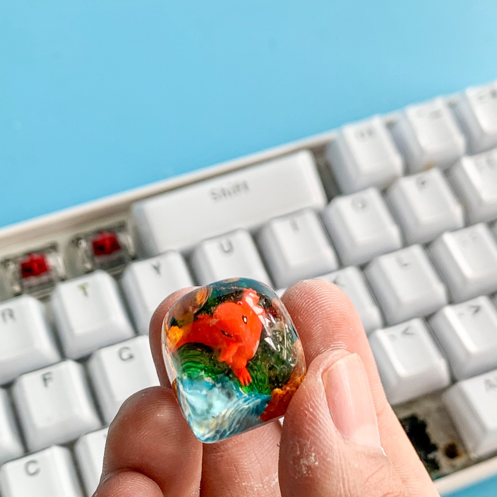 Nút bàn phím cơ máy tính - Artisan keycap - Pokemon Keycap - Resin keycaps - Dom Profile Keycap