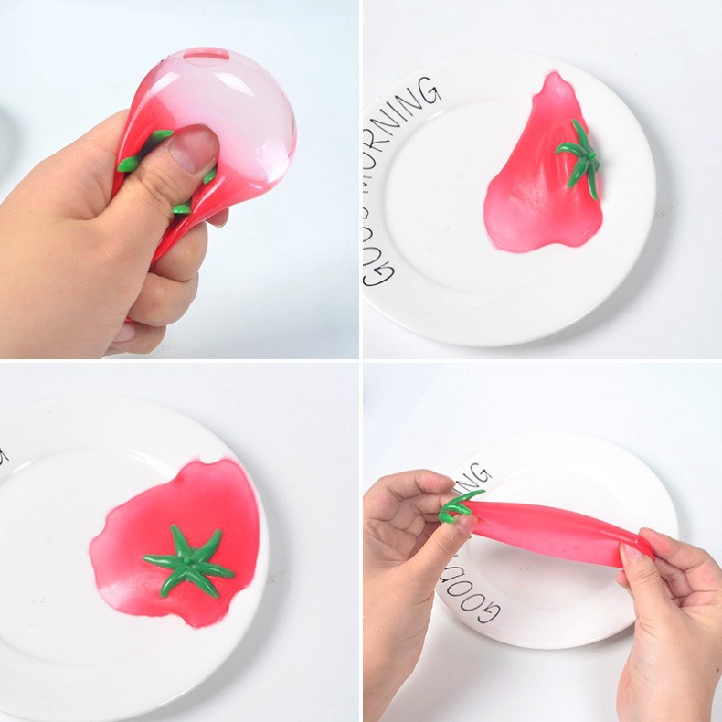 Quả Cà Chua Đỏ Squishy Gudetama đáng yêu mochi slime bóp xả stress giải tỏa căng thẳng