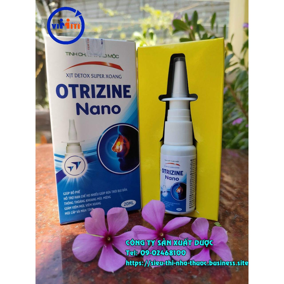 Hỗ Trợ Điều Trị Và Phòng Ngừa Viêm Họng, Viêm Xoang, Viêm Mũi, Giảm Viêm Mũi Xịt Detox Super Xoang Otrizine Nano