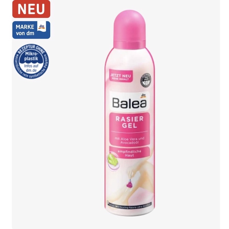 Sẵn Bọt cạo lông Balea Đức và Gel cạo lông Balea đủ mẫu