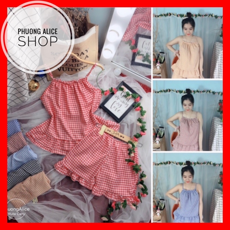 ❤️RẺ VÔ ĐỊCH❤️Đồ Bộ đùi mặc nhà, Đồ độ hai dây mặc nhà[ảnh+video thật]