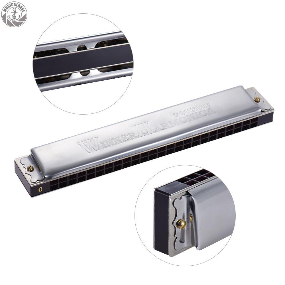 SUZUKI Kèn Harmonica Tremolo 24 Lỗ Cho Người Mới Bắt Đầu