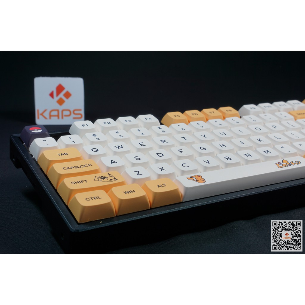 Keycap  PIKACHU Anh, Anh-Nhật - profile XDA - keycap PBT - Dyesub - 139 nút cho bàn phím cơ Filco, Leopold, IKBC, Edra