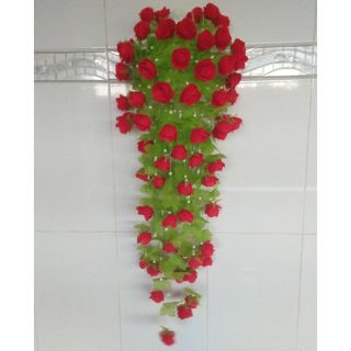 2 Nguyên liệu Hoa hồng lụa treo tường