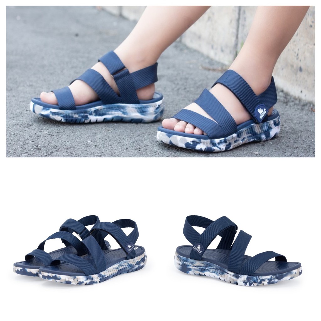 Sandal Nam Nữ Học Sinh Quai dù FACOTA loại 1 đế chống trơn trượt hàng cao cấp Màu xanh dương
