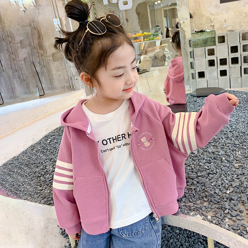 Áo Khoác Cardigan Có Mũ Trùm Thời Trang Xuân Thu 2022 Mới Cho Bé Gái