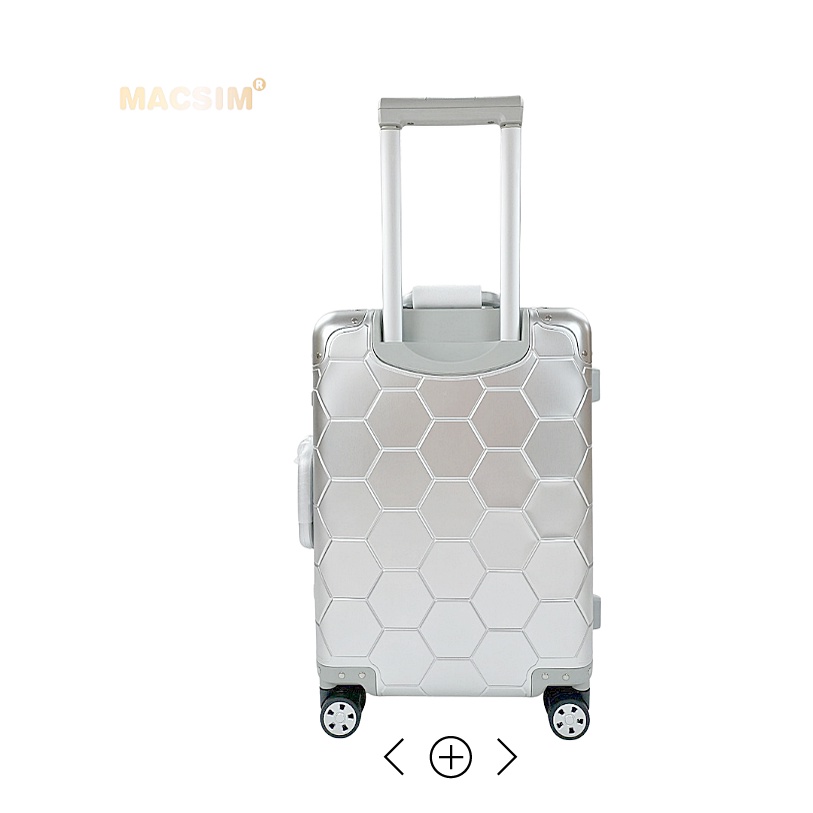 Vali hợp kim nhôm nguyên khối MS1317 Macsim cao cấp màu bạc cỡ 20inches
