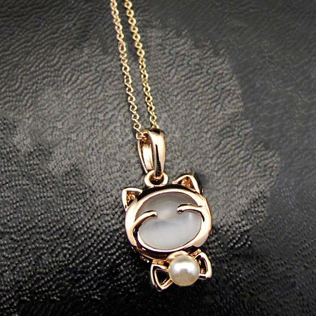 Vòng Cổ Mặt Mèo May Mắn Cho Nữ