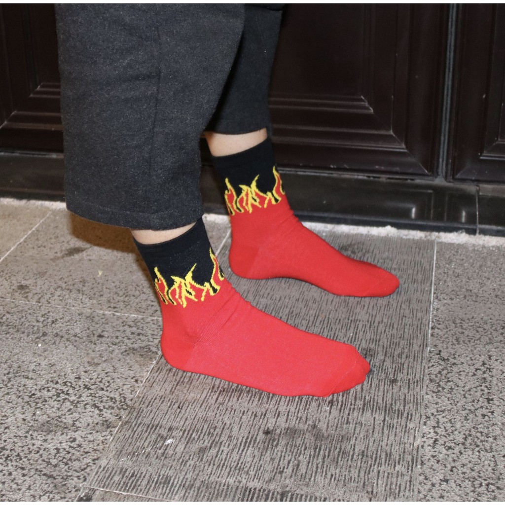 Vớ Tất Lửa Dài Unisex Nam Nữ - Size Tất Dài Qua Mắt Cá