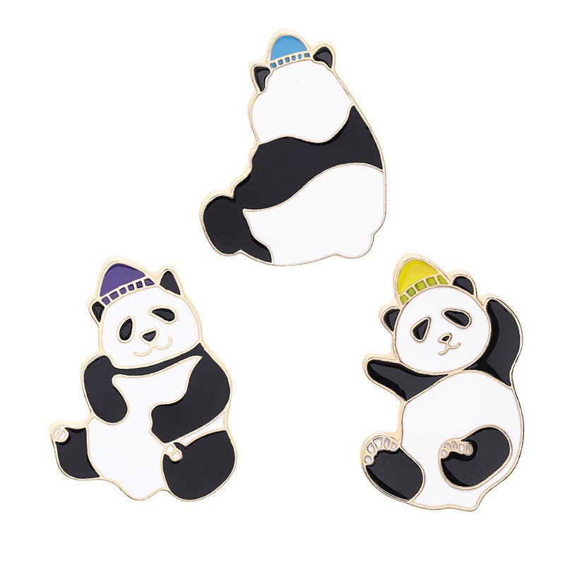 Cute Panda Brooch Garment Bag Accessories