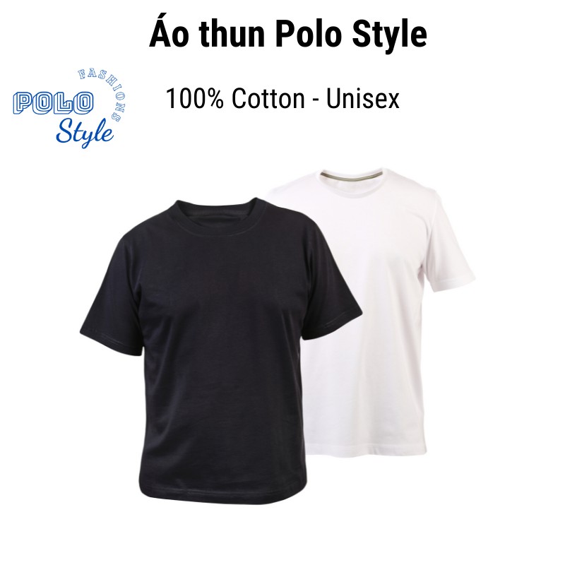 Áo thun Unisex 100% Cotton form dáng ngắn Polo Style, thoáng mát, hút mồ hôi, mặc thoải mái