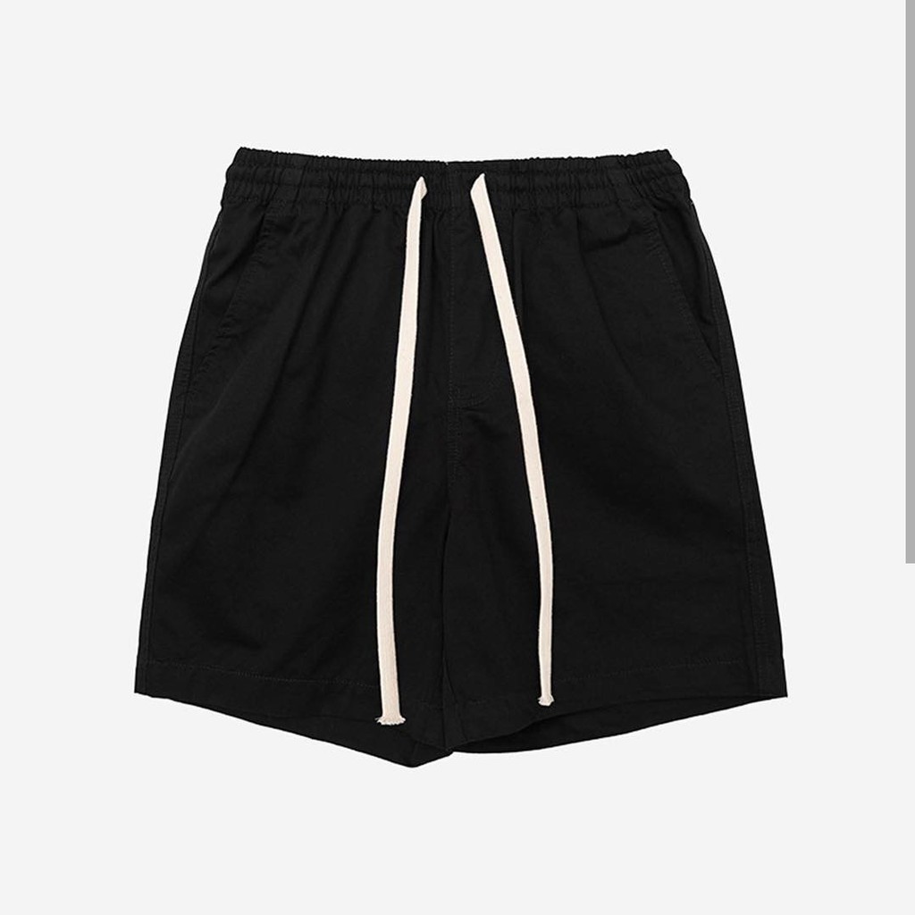Quần Short thun đen Unisex + Ảnh thật