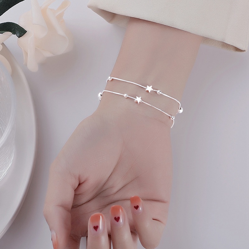 Vòng Đeo Tay Ngôi Sao Đôi Phong Cách Hàn Quốc Kiểu Mới