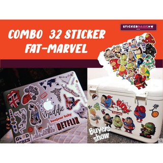 Tem dán Sticker - Fat marvel