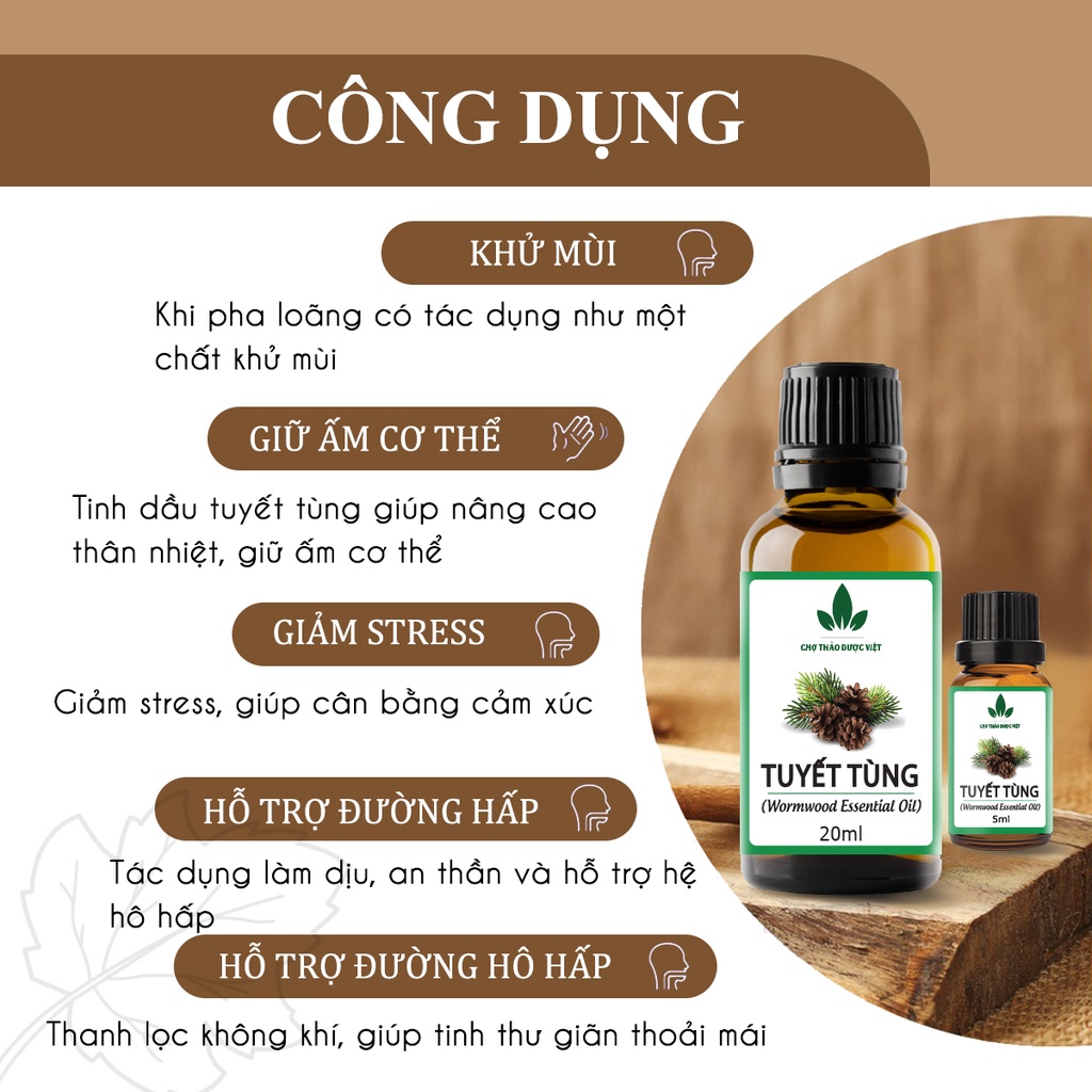 Tinh dầu Tuyết Tùng 100ml, cao cấp nhập khẩu, hương thơm tự nhiên, cân bằng cảm xúc - Chợ Thảo Dược Việt