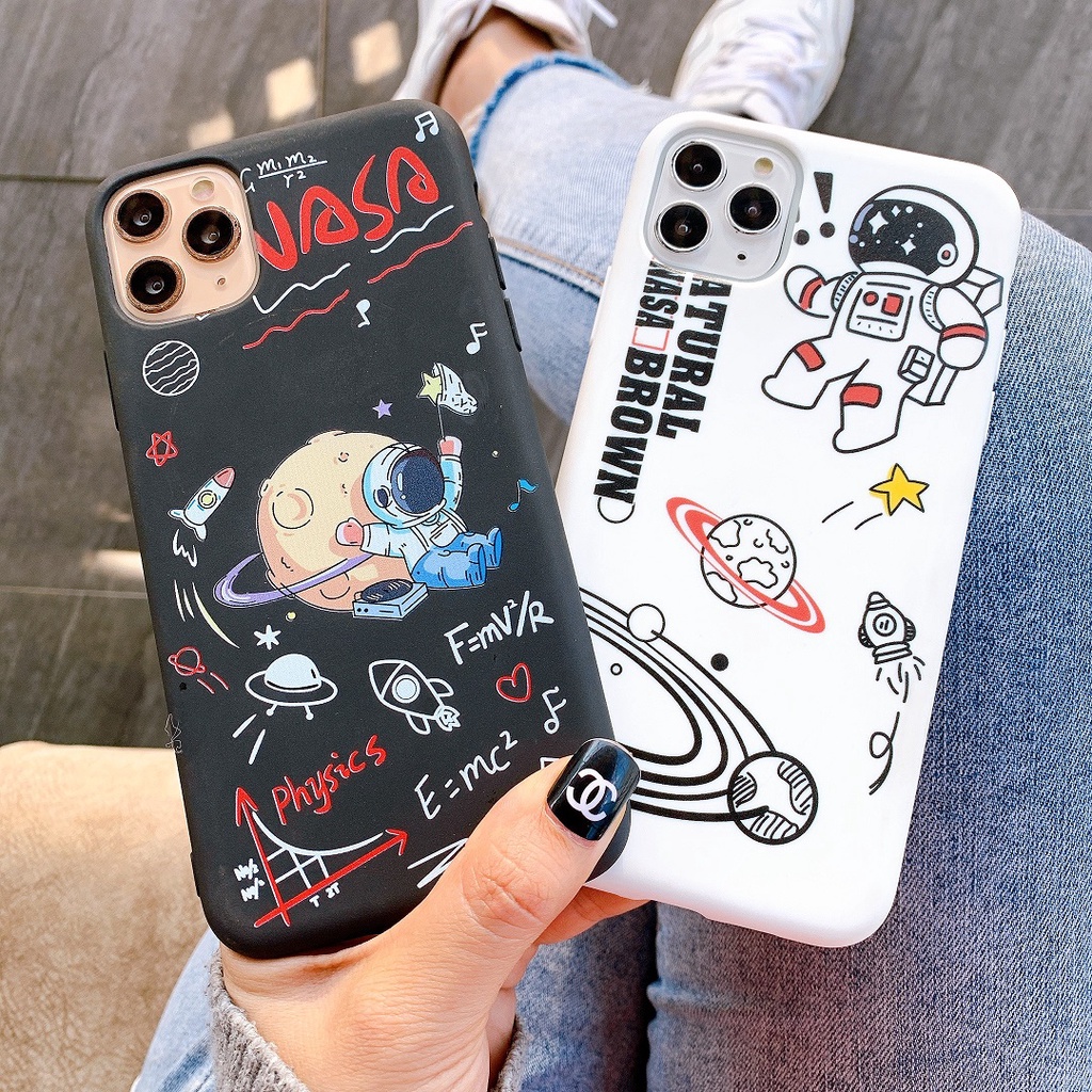 ỐP LƯNG SILICON DÀNH CHO IPHONE NASA BROWN - D101