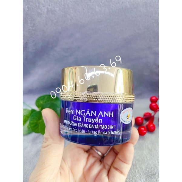 Kem NGÂN ANH GIA TRUYỀN 18g Dưỡng Trắng Da -Tái Tạo 3in1