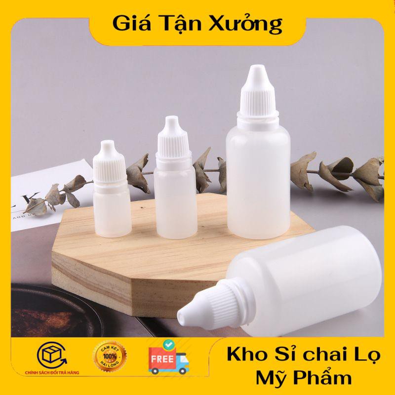 Lọ Nhựa ❤ TRÙM SỈ ❤ 100 Chai Lọ nhỏ mắt 5ml,10ml,20ml,30ml,50ml nút Granty đựng cồn , mỹ phẩm, chiết mực .