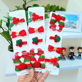 Sét 5 Món Kẹp Tóc Noel Siêu Đáng Yêu