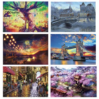 Cod✷1000 Chiếc Người Lớn Trẻ Em Xếp Hình Ghép Hình Anh Đào Cà Phê Đường Phố Phong Cảnh Trò Chơi Đồ Chơi Quà Tặng
