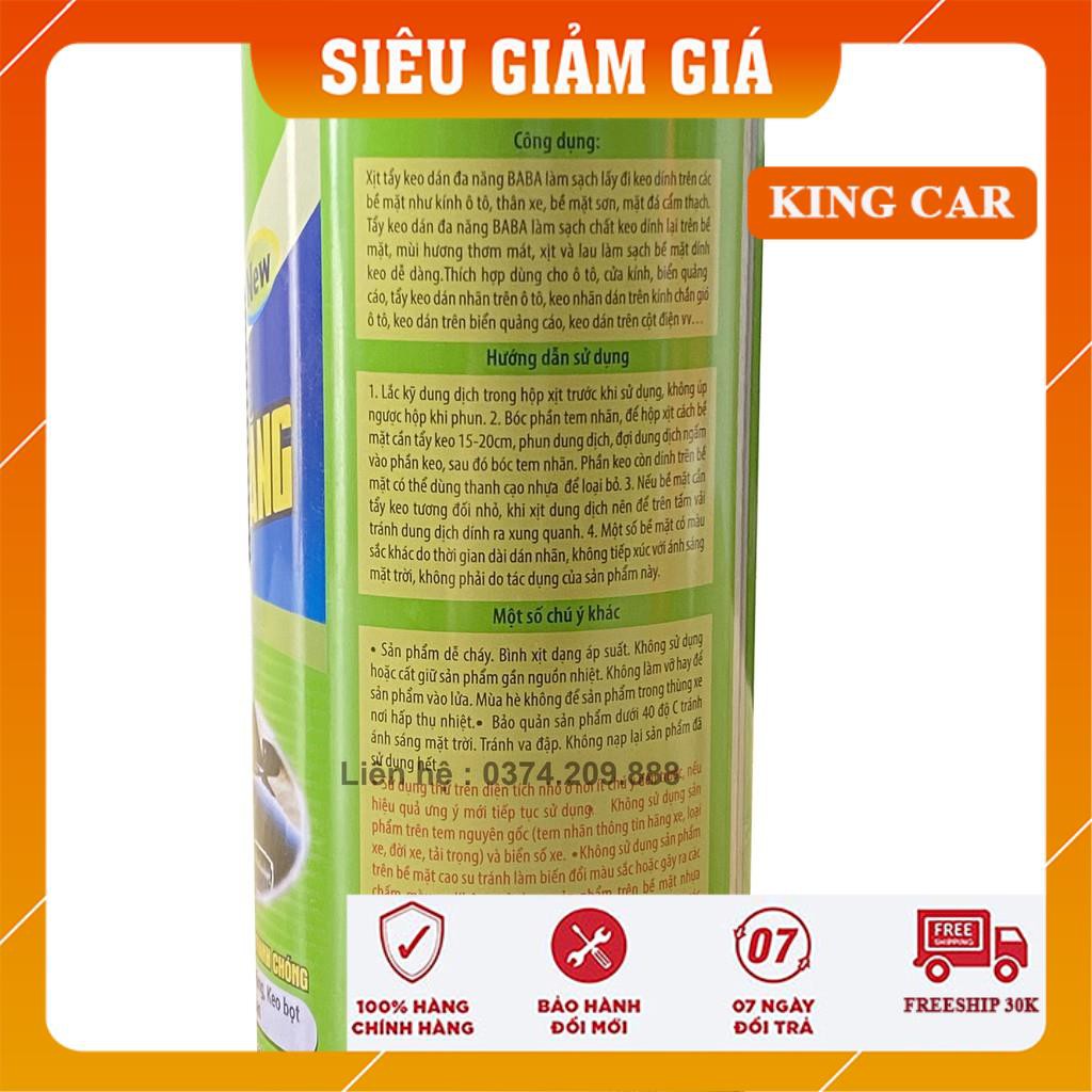 Bình xịt vệ sinh ô tô tẩy vết băng dính, nhựa đường - Dung dịch tẩy keo - Shop KingCar