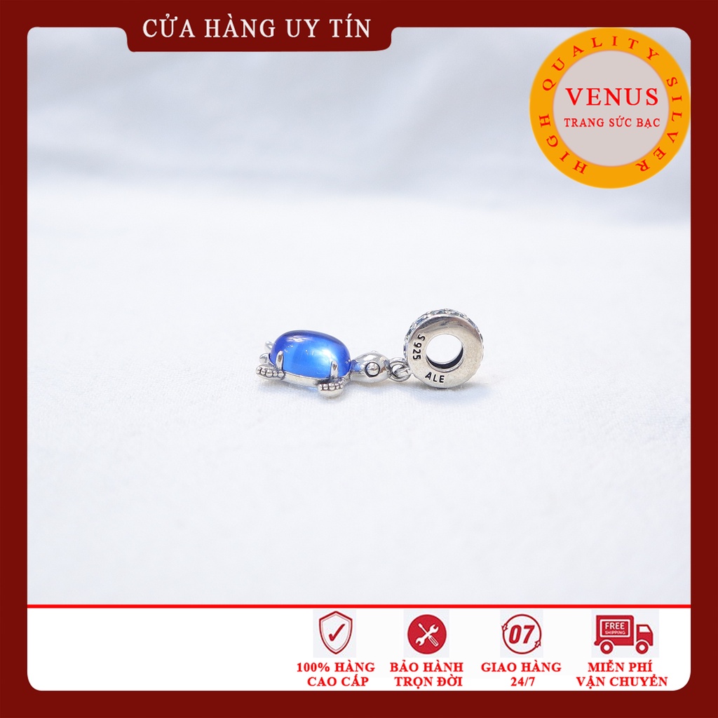 [Charm bạc 925 cao cấp] Charm bạc hình rùa biển xanh- Mã sản phẩm VENUSRB