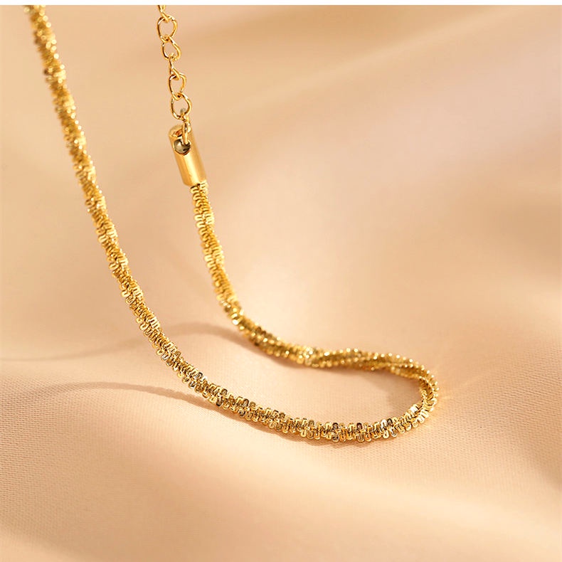 Lắc tay titan vàng mạ 18k KHÔNG GỈ vòng tay nữ 100% TITAN thiết kế đơn giản thời trang trang sức titan cao cấp 2021