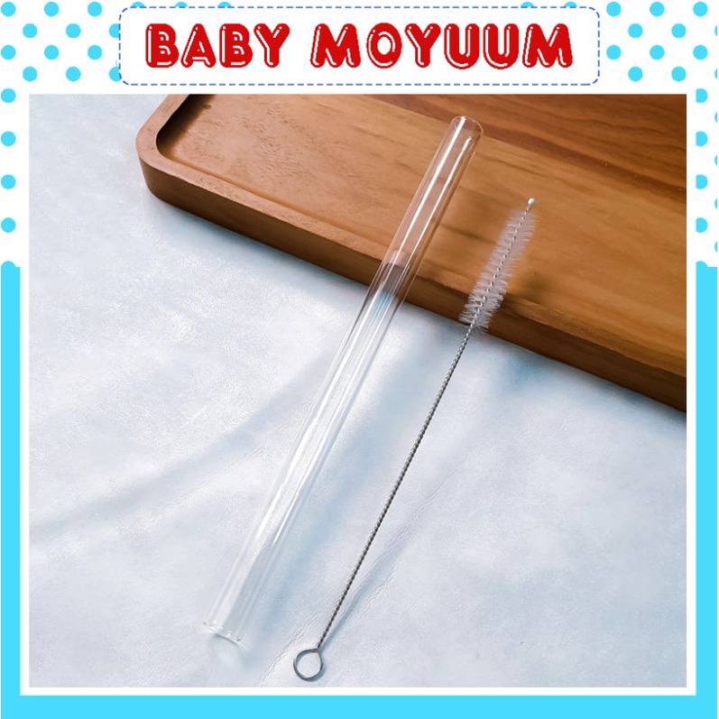 Cọ rửa ống hút bình sữa, ống hút nước, ống hút mũi cho bé [Thép không gỉ, uốn cong dễ dàng]
