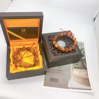 Hộp gỗ cao cấp đựng vòng tay lót lụa vàng HP019 (kèm video)