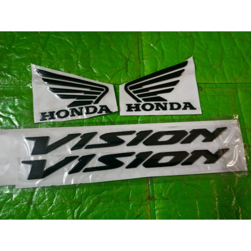 Bộ tem nổi Vision màu đen new