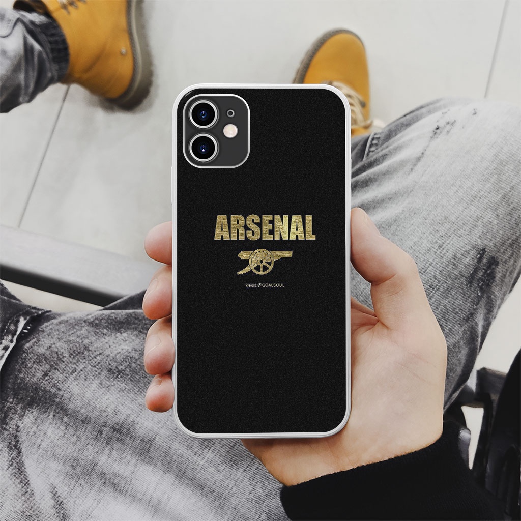 Ốp điện thoại dẻo logo arsenal gold cho iphone 6 - iphone 13 ASN20210091