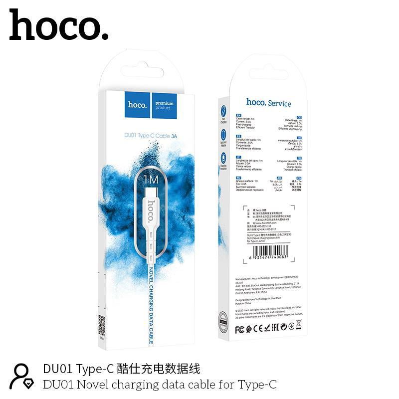 Cáp sạc Lightning/Micro/TypeC nhanh 2.4A HOCO DU01 Lightning dây PVC Siêu bền - Truyền dữ liệu tốc độ cao